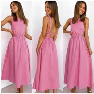 Petal & Pup Pink Midi Dress